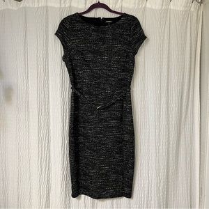 Exspress Black/White Belted Dress Soft and Stretchy Women’s Size Medium